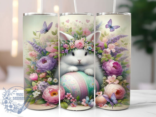 Cute Easter Bunny Tumbler, Cute Bunny Tumbler, Bunny Easter Wrap, Stylish 20oz Wrap, Sublimation Design, Trendy Gift Idea, Inspirational Easter Tumbler Sublimation ToriDesigns 