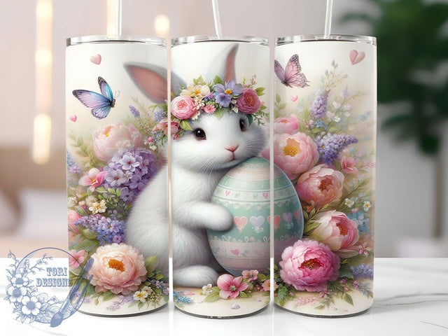 Cute Easter Bunny Tumbler, Cute Bunny Tumbler, Bunny Easter Wrap, Stylish 20oz Wrap, Sublimation Design, Trendy Gift Idea, Inspirational Easter Tumbler Sublimation ToriDesigns 