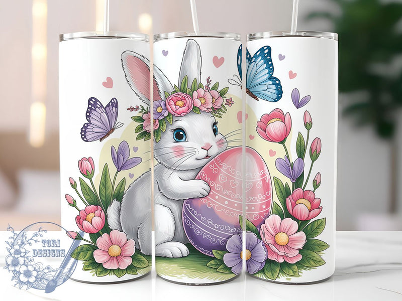 Cute Easter Bunny Tumbler, Cute Bunny Tumbler, Bunny Easter Wrap, Stylish 20oz Wrap, Sublimation Design, Trendy Gift Idea, Inspirational Easter Tumbler Sublimation ToriDesigns 
