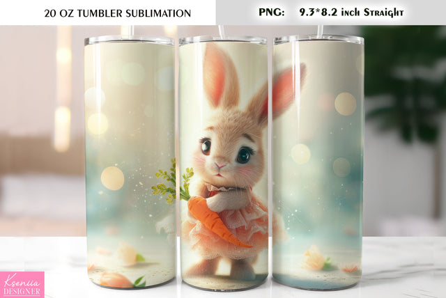 Cute Easter bunny tumbler sublimation Sublimation Kseniia designer 