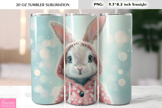 Cute Easter bunny tumbler sublimation Sublimation Kseniia designer 