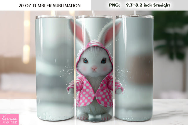 Cute Easter bunny tumbler sublimation Sublimation Kseniia designer 