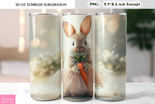 Cute Easter bunny tumbler sublimation Sublimation Kseniia designer 