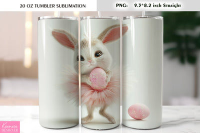 Cute Easter bunny tumbler sublimation Sublimation Kseniia designer 