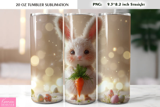 Cute Easter bunny tumbler sublimation Sublimation Kseniia designer 