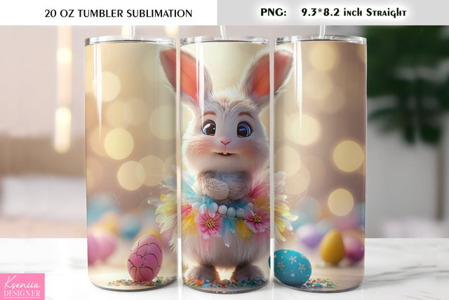 Cute Easter bunny tumbler sublimation Sublimation Kseniia designer 