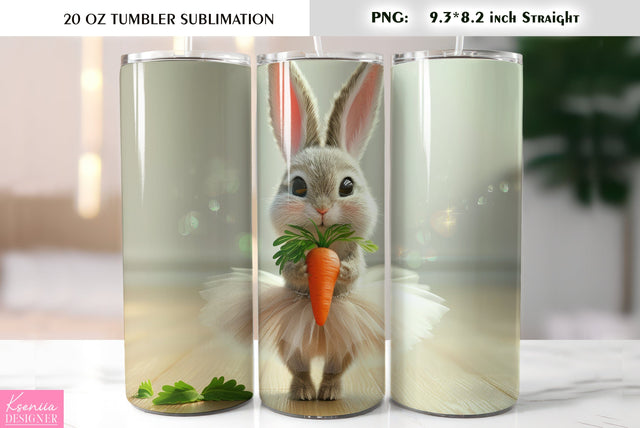Cute Easter bunny tumbler sublimation Sublimation Kseniia designer 