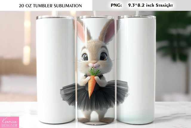 Cute Easter bunny tumbler sublimation Sublimation Kseniia designer 