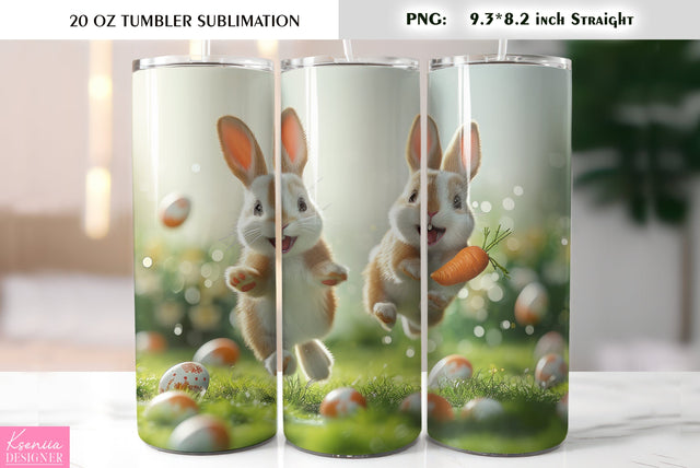 Cute Easter bunny tumbler sublimation Sublimation Kseniia designer 