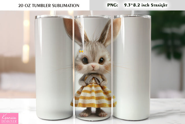 Cute Easter bunny tumbler sublimation Sublimation Kseniia designer 