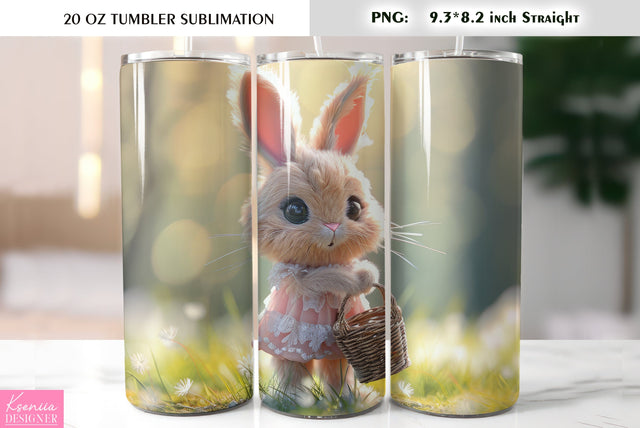 Cute Easter bunny tumbler sublimation Sublimation Kseniia designer 