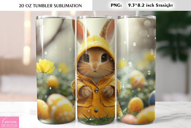 Cute Easter bunny tumbler sublimation Sublimation Kseniia designer 