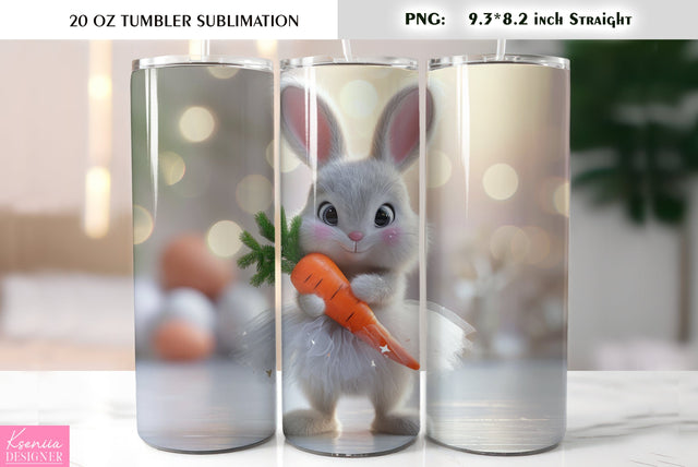 Cute Easter bunny tumbler sublimation Sublimation Kseniia designer 