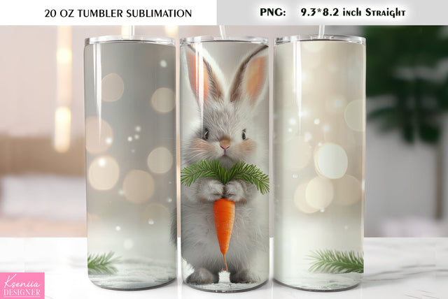 Cute Easter bunny tumbler sublimation Sublimation Kseniia designer 