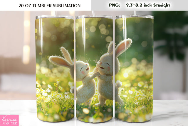 Cute Easter bunny tumbler sublimation Sublimation Kseniia designer 