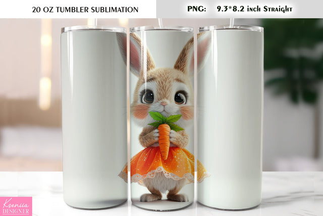 Cute Easter bunny tumbler sublimation Sublimation Kseniia designer 