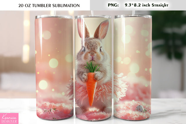 Cute Easter bunny tumbler sublimation Sublimation Kseniia designer 