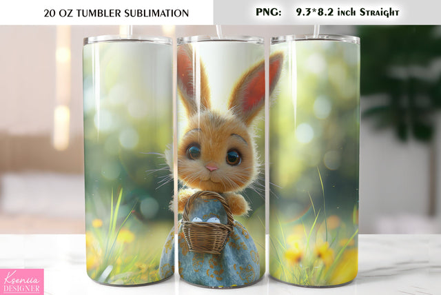 Cute Easter bunny tumbler sublimation Sublimation Kseniia designer 