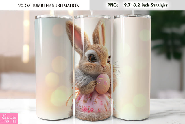 Cute Easter bunny tumbler sublimation Sublimation Kseniia designer 