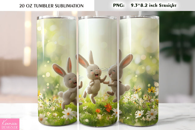 Cute Easter bunny tumbler sublimation Sublimation Kseniia designer 