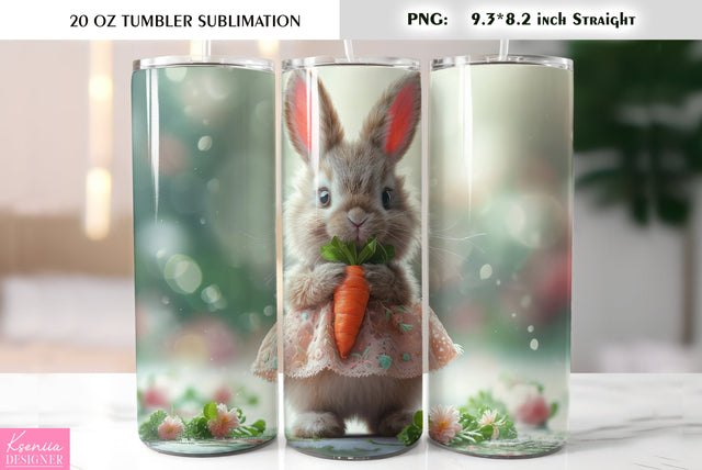 Cute Easter bunny tumbler sublimation Sublimation Kseniia designer 
