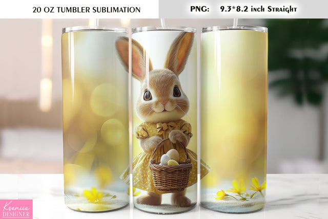 Cute Easter bunny tumbler sublimation Sublimation Kseniia designer 