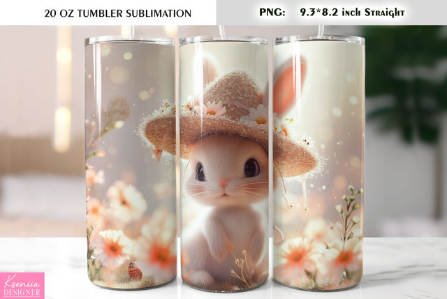 Cute Easter bunny tumbler sublimation Sublimation Kseniia designer 