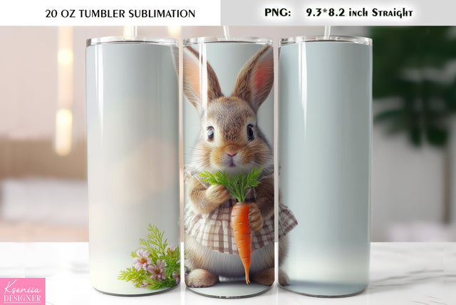 Cute Easter bunny tumbler sublimation Sublimation Kseniia designer 