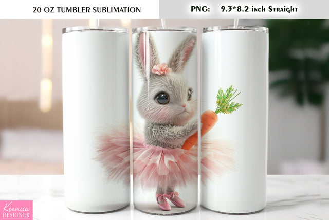 Cute Easter bunny tumbler sublimation Sublimation Kseniia designer 