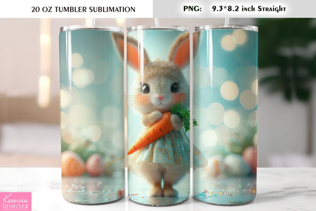 Cute Easter bunny tumbler sublimation Sublimation Kseniia designer 