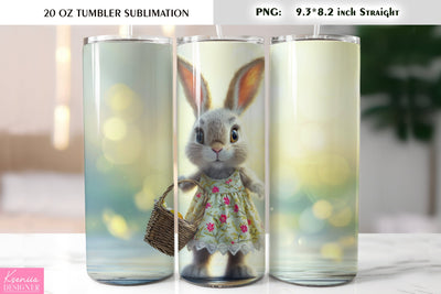 Cute Easter bunny tumbler sublimation Sublimation Kseniia designer 