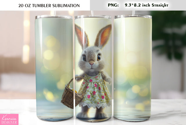 Cute Easter bunny tumbler sublimation Sublimation Kseniia designer 