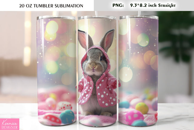 Cute Easter bunny tumbler sublimation Sublimation Kseniia designer 
