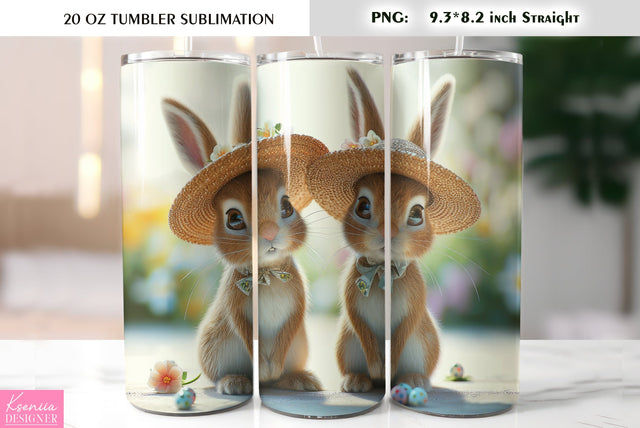 Cute Easter bunny tumbler sublimation Sublimation Kseniia designer 