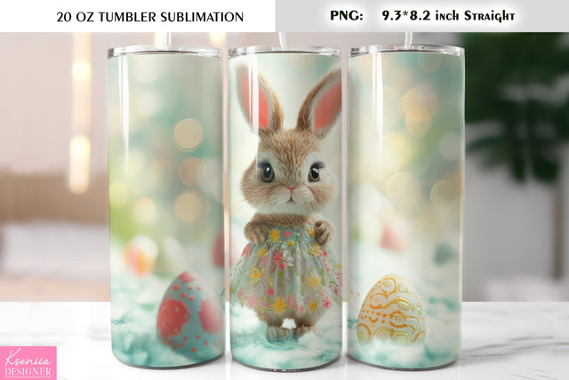Cute Easter bunny tumbler sublimation Sublimation Kseniia designer 