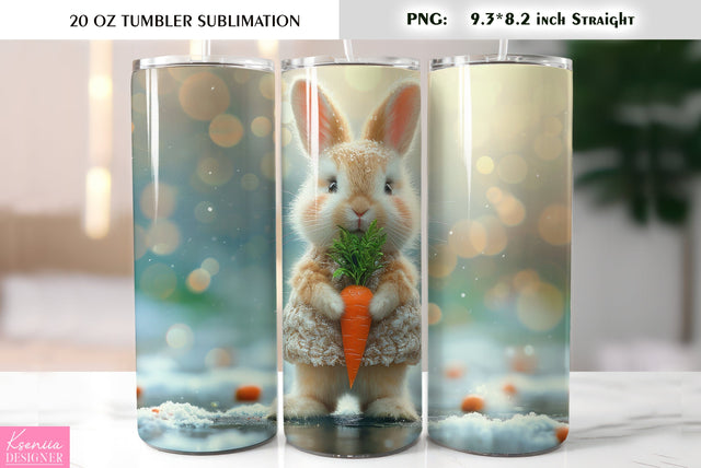 Cute Easter bunny tumbler sublimation Sublimation Kseniia designer 