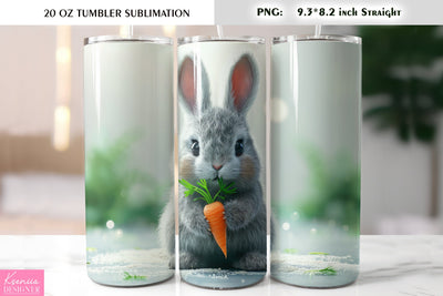 Cute Easter bunny tumbler sublimation Sublimation Kseniia designer 