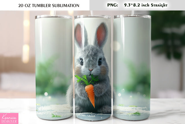 Cute Easter bunny tumbler sublimation Sublimation Kseniia designer 