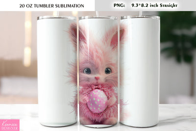 Cute Easter bunny tumbler sublimation Sublimation Kseniia designer 