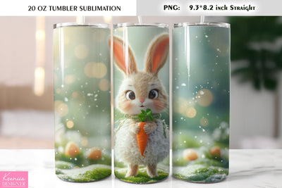Cute Easter bunny tumbler sublimation Sublimation Kseniia designer 