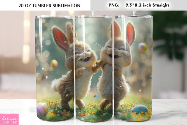 Cute Easter bunny tumbler sublimation Sublimation Kseniia designer 