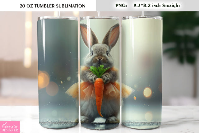 Cute Easter bunny tumbler sublimation Sublimation Kseniia designer 