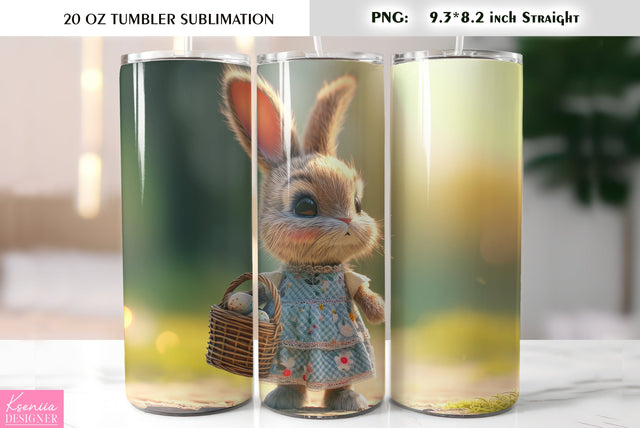 Cute Easter bunny tumbler sublimation Sublimation Kseniia designer 