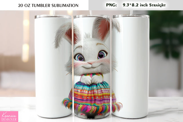 Cute Easter bunny tumbler sublimation Sublimation Kseniia designer 