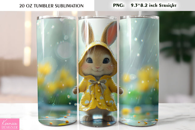 Cute Easter bunny tumbler sublimation Sublimation Kseniia designer 