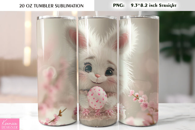 Cute Easter bunny tumbler sublimation Sublimation Kseniia designer 