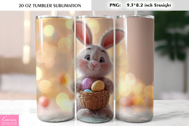 Cute Easter bunny tumbler sublimation Sublimation Kseniia designer 