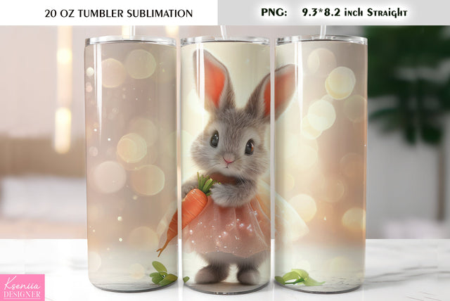 Cute Easter bunny tumbler sublimation Sublimation Kseniia designer 