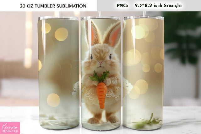 Cute Easter bunny tumbler sublimation Sublimation Kseniia designer 