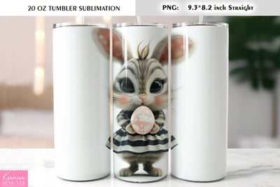 Cute Easter bunny tumbler sublimation Sublimation Kseniia designer 